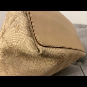 Authentic Gucci GG Monogram Beige Canvas Tote